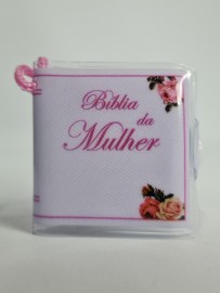 Chaveiro mini bblia da mulher (capa branco) c/12