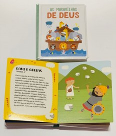 Livro As maravilhas de Deus, capa almofadada, cada