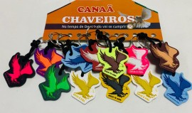 Chaveiro borracha colorida guia , 12 pcs