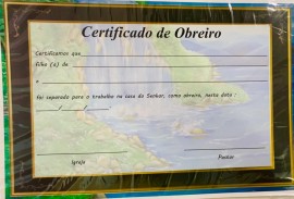 Certificado Obreiro c/10 ps