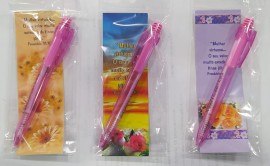 kit caneta com marca pgina mulher virtuosa