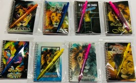 kit caderneta Leo com caneta