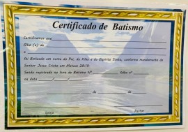 Certificado batismo c/10 ps